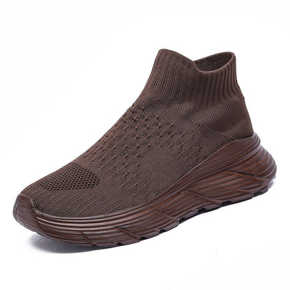 Damen Sneaker Elastisch Strick Optik Sportlich