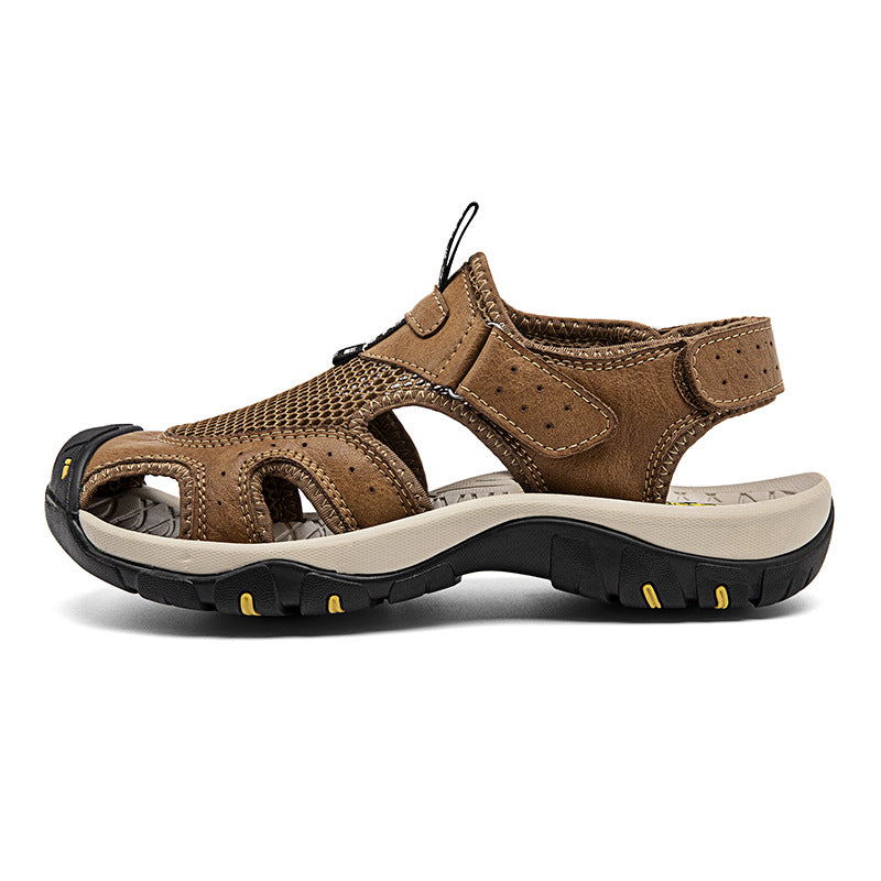 Damen Outdoor Sandalen Atmungsaktives Leder Rutschfest