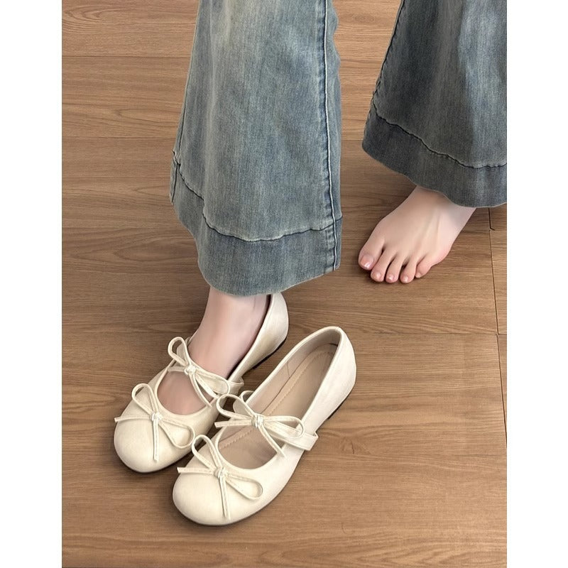 Damen Ballerinas Spitze Elegante Schleifen Design