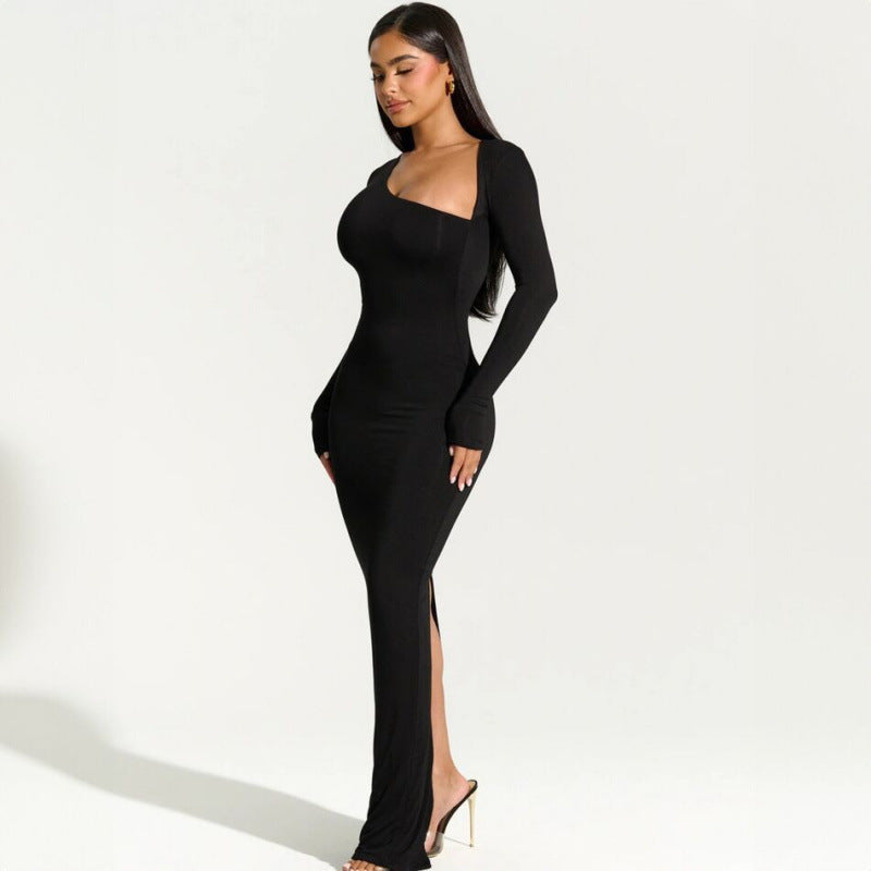 Damen Asymmetrisches Wickelkleid Elegantes Abendkleid
