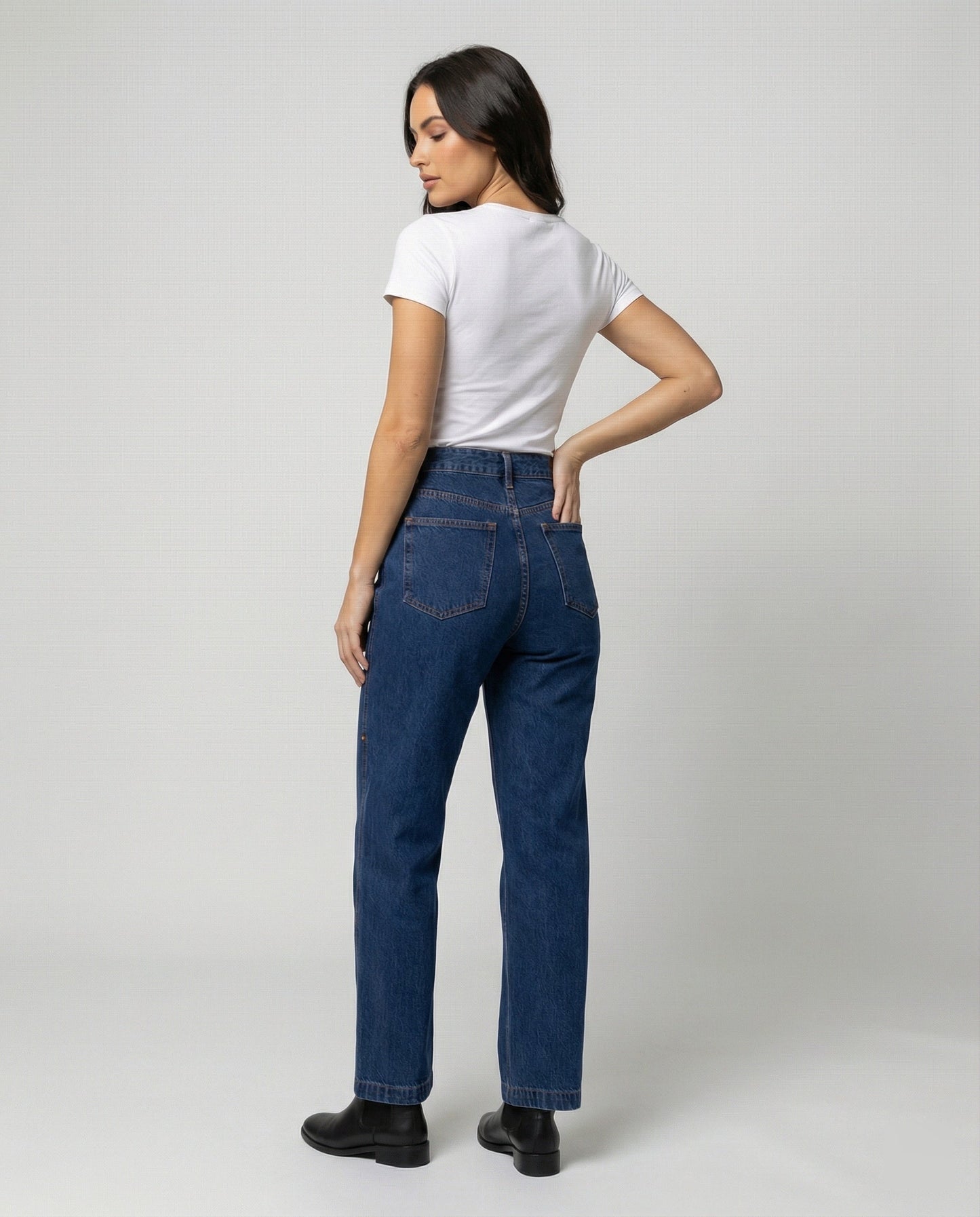 Damenjeans Blau Gerade Vintage Style