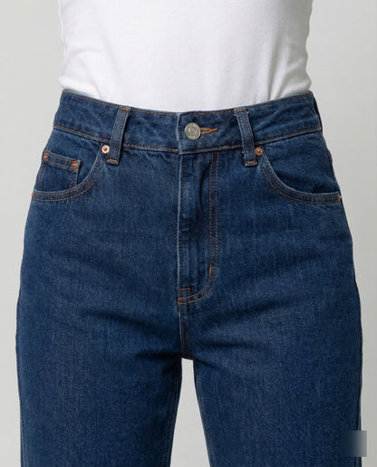 Damenjeans Blau Gerade Vintage Style