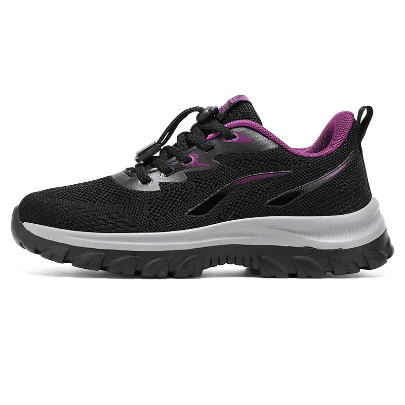 Damen Laufschuhe Atmungsaktiv Schnellschnürung Sport