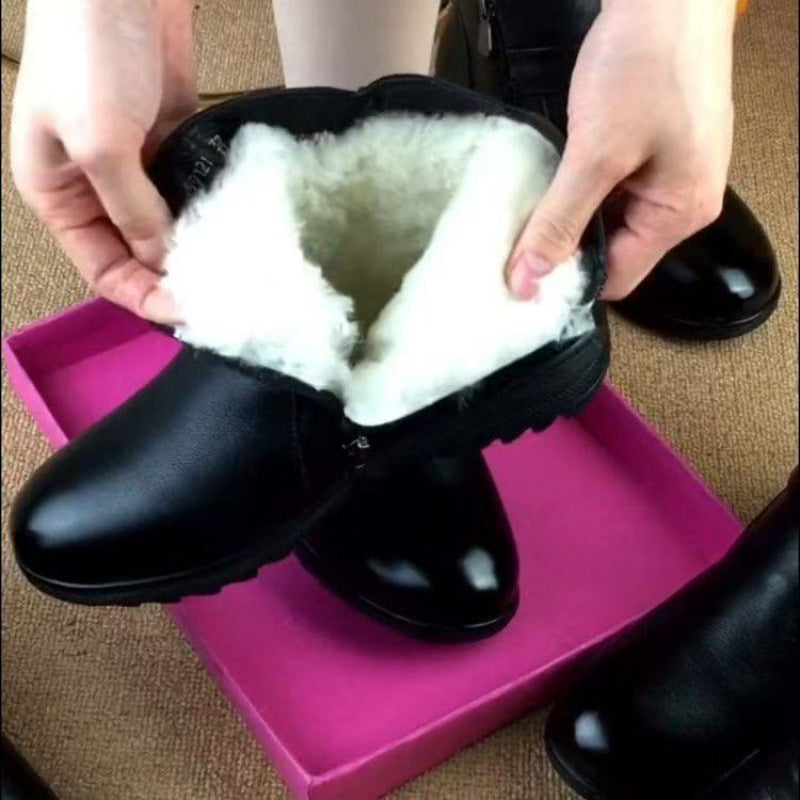 Damen Stiefeletten Elegantes Design Schnalle Reißverschluss