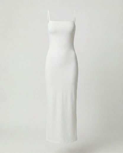 Damen Midikleid Spaghettiträger Elegantes Sommerkleid