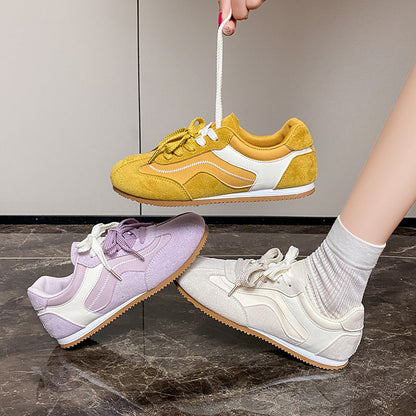Damen Sneaker Weiches Veloursleder Rutschfest