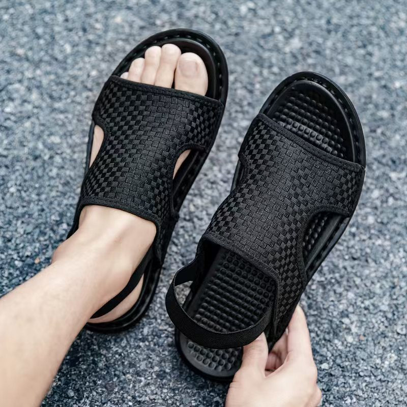 Herren Sandalen Atmungsaktives Leder Bequem