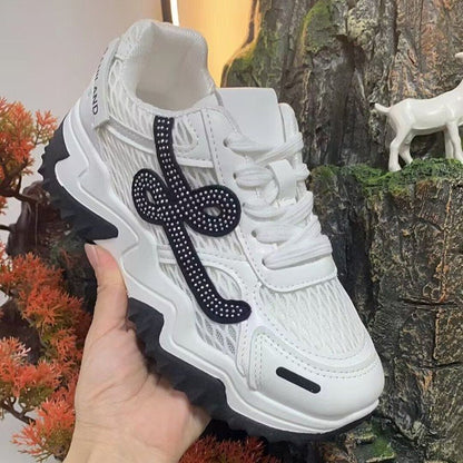 Damen Sneaker Atmungsaktiv Glitzernde Akzente Sportlich