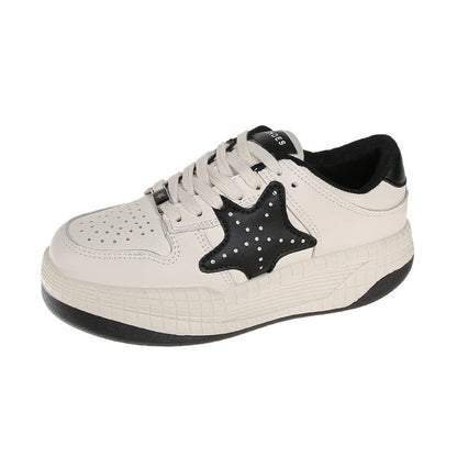 Damen Sneaker Sternen-Design Comfort-Sohle Weich