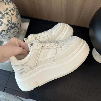 Damen Plattform Sneaker Rutschfeste Sohle Modisch