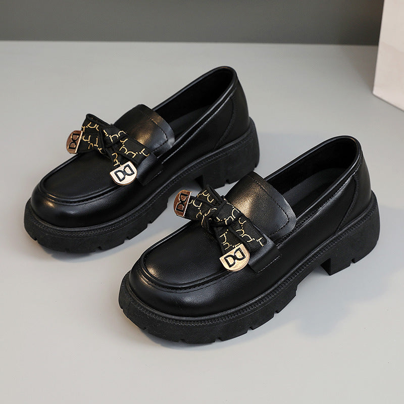 Damen Loafers Chunky Schuhe Gummi Sohle