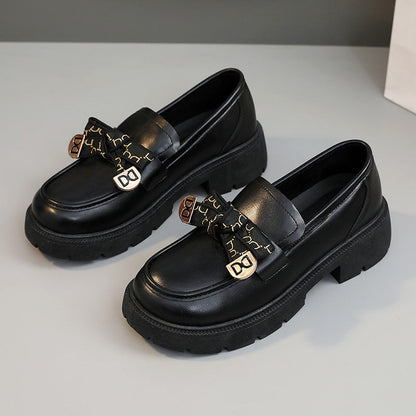 Damen Loafers Chunky Schuhe Gummi Sohle