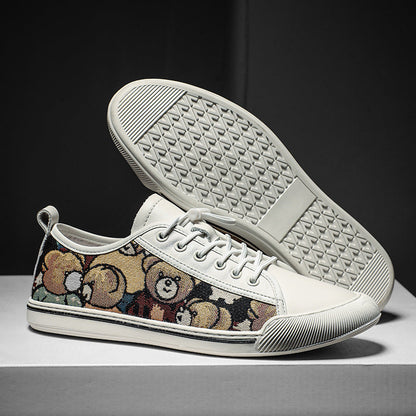 Damen Sneaker Bärenmotiv Rutschfest