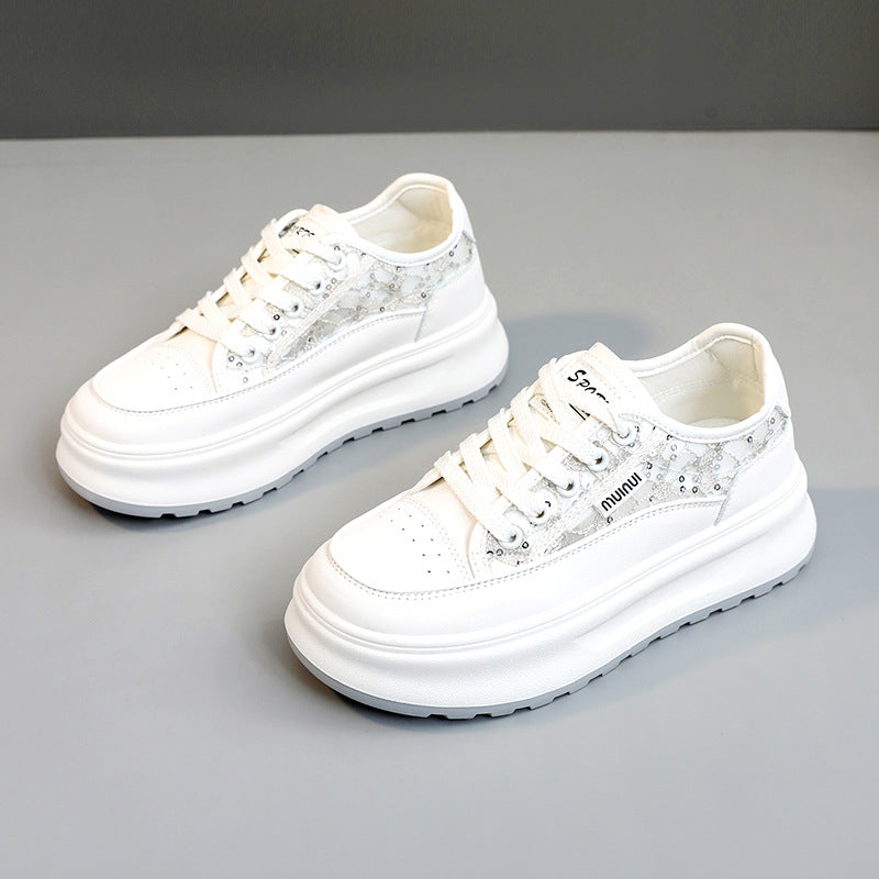 Damen Plateau Sneaker Hochhackiger Sportschuh