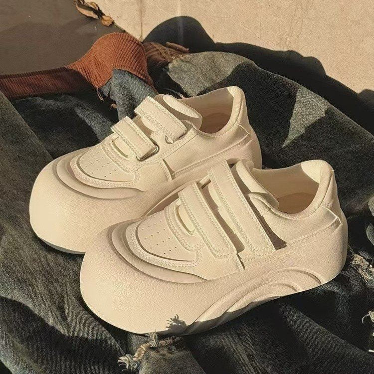 Damen Plattform Sneaker Komfortabel Mit Klettverschluss - Norvielle