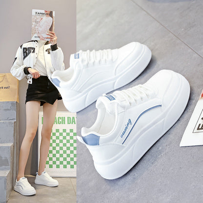 Damen Sneaker Atmungsaktives Mesh Dicke Sohlen Schwarz - Norvielle