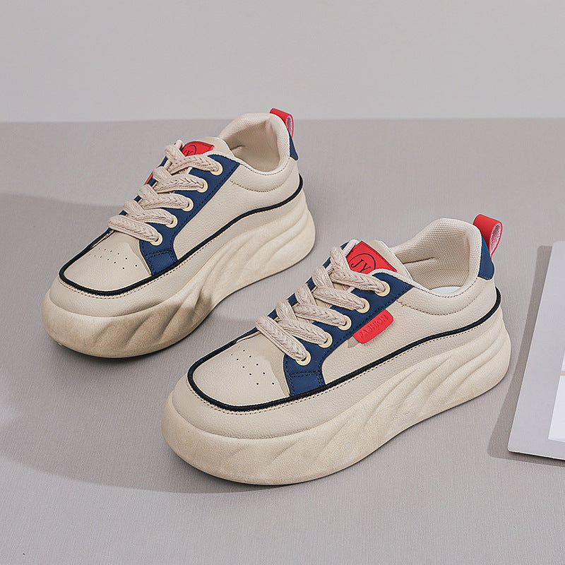 Damen Plateau Sneaker Sportlich Hochwertig
