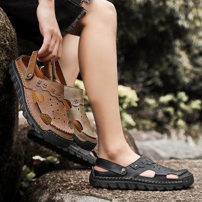 Damen Ledersandalen Atmungsaktives Leder