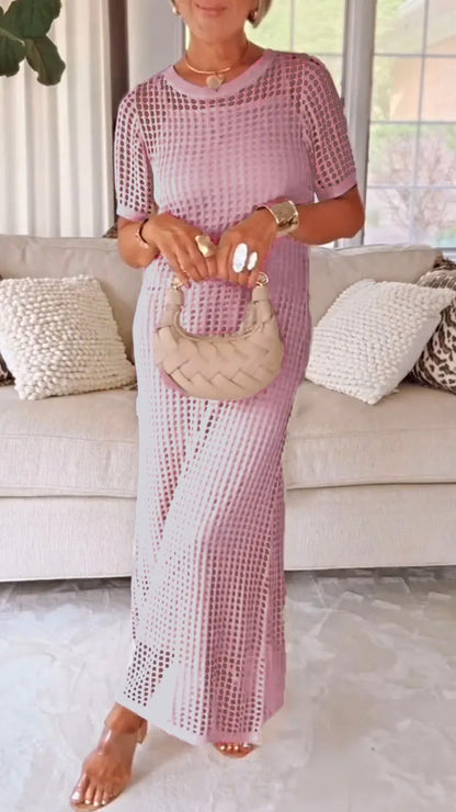 Damen Maxi-Kleid aus Mesh für den Sommer Elegant
