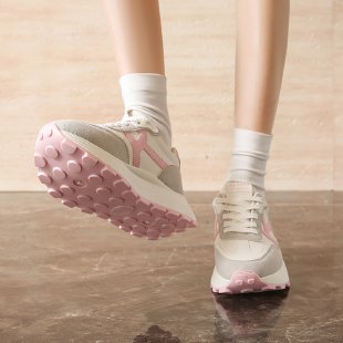 Damen Plateau Sneaker Sportlich Komfortabel