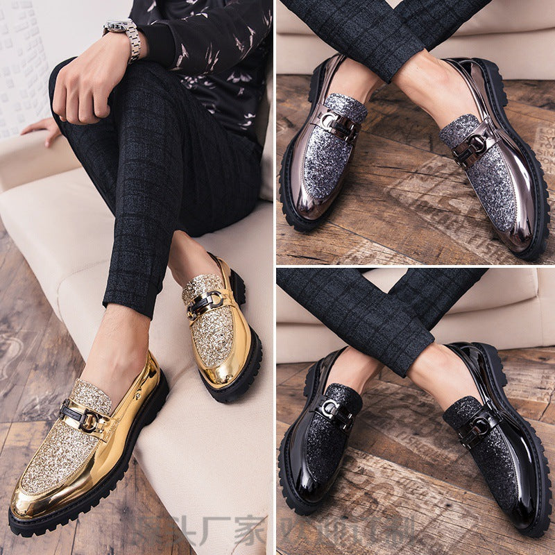 Damen Mokassins Glitzernde Schuhe Elegant Schwarz - Norvielle