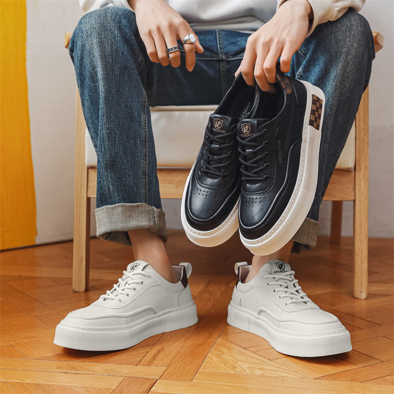 Damen Sneaker Sportlich Leder Laufsohle mit Dämpfung