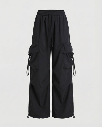 Damen Palazzo-Hose Bequem Mit Taschen Baumwolle