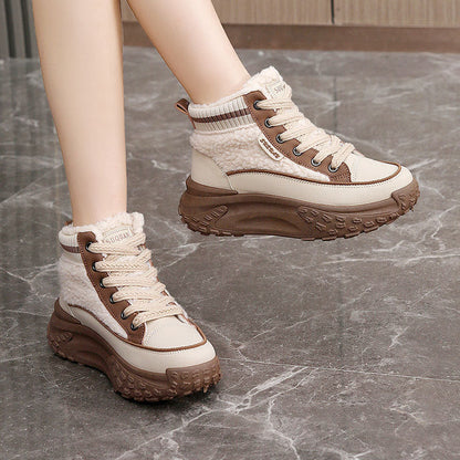 Damen High- Sneaker Weiches Fleece Rutschfest
