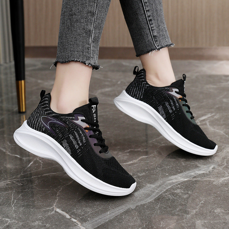 Damen Sneaker Atmungsaktives Material Mit Dämpfung