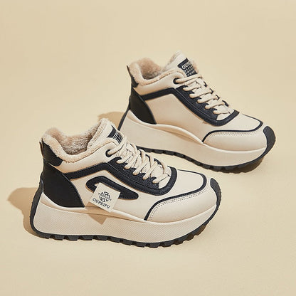 Damen Sneaker Warmfutter Rutschfeste Sohle Winter