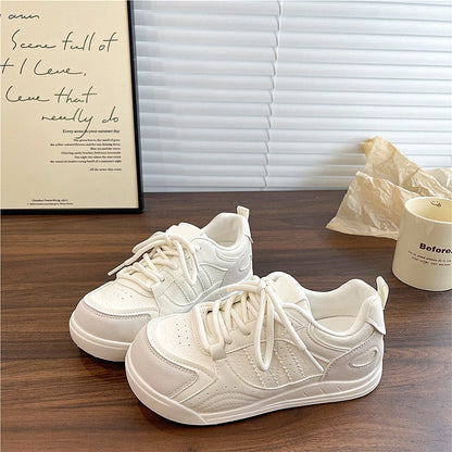 Damen Sneaker Bequem Weiches Kunstleder