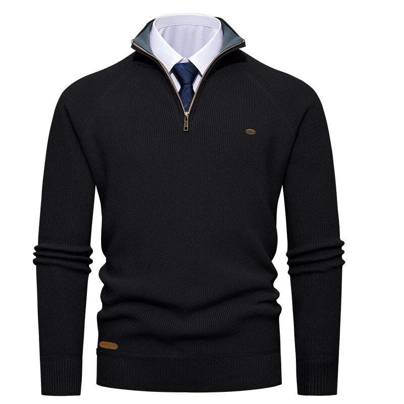 Herren Pullover Modern Stehkragen Reißverschluss