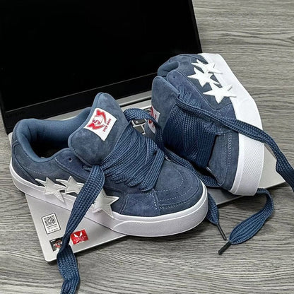 Damen Sneaker Stern Applikation Sportlich