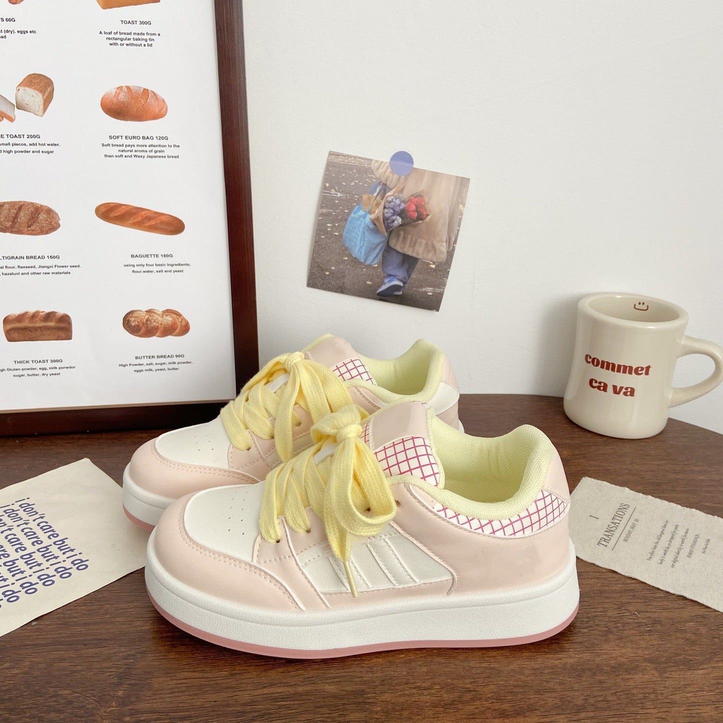 Damen Sneaker Retro Weiches Innenfutter