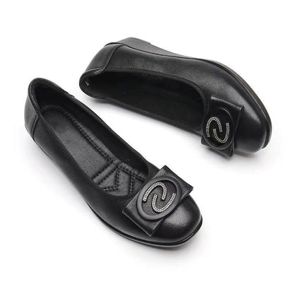 Damen Ballerinas Elegante Schleife Komfort Sohle