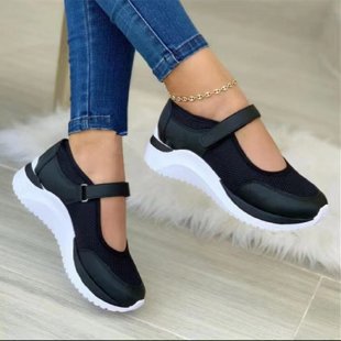 Damen Sneaker Atmungsaktives Mesh Bequem Verstellbar