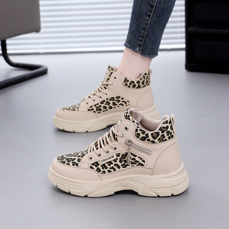 Damen High- Sneaker Leopardenmuster