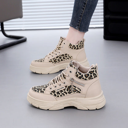 Damen High- Sneaker Leopardenmuster