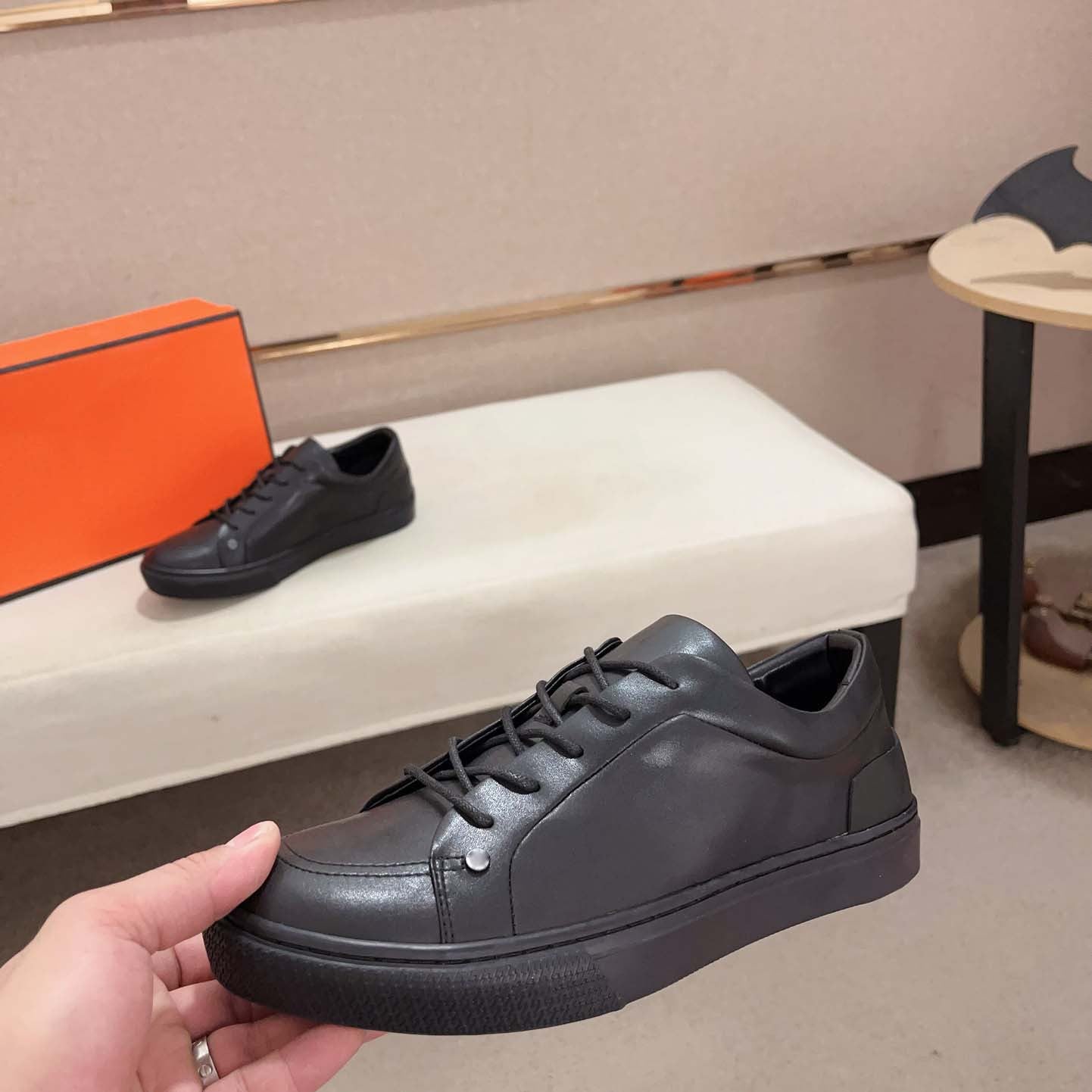 Damen Sneaker Leder Minimalistisch
