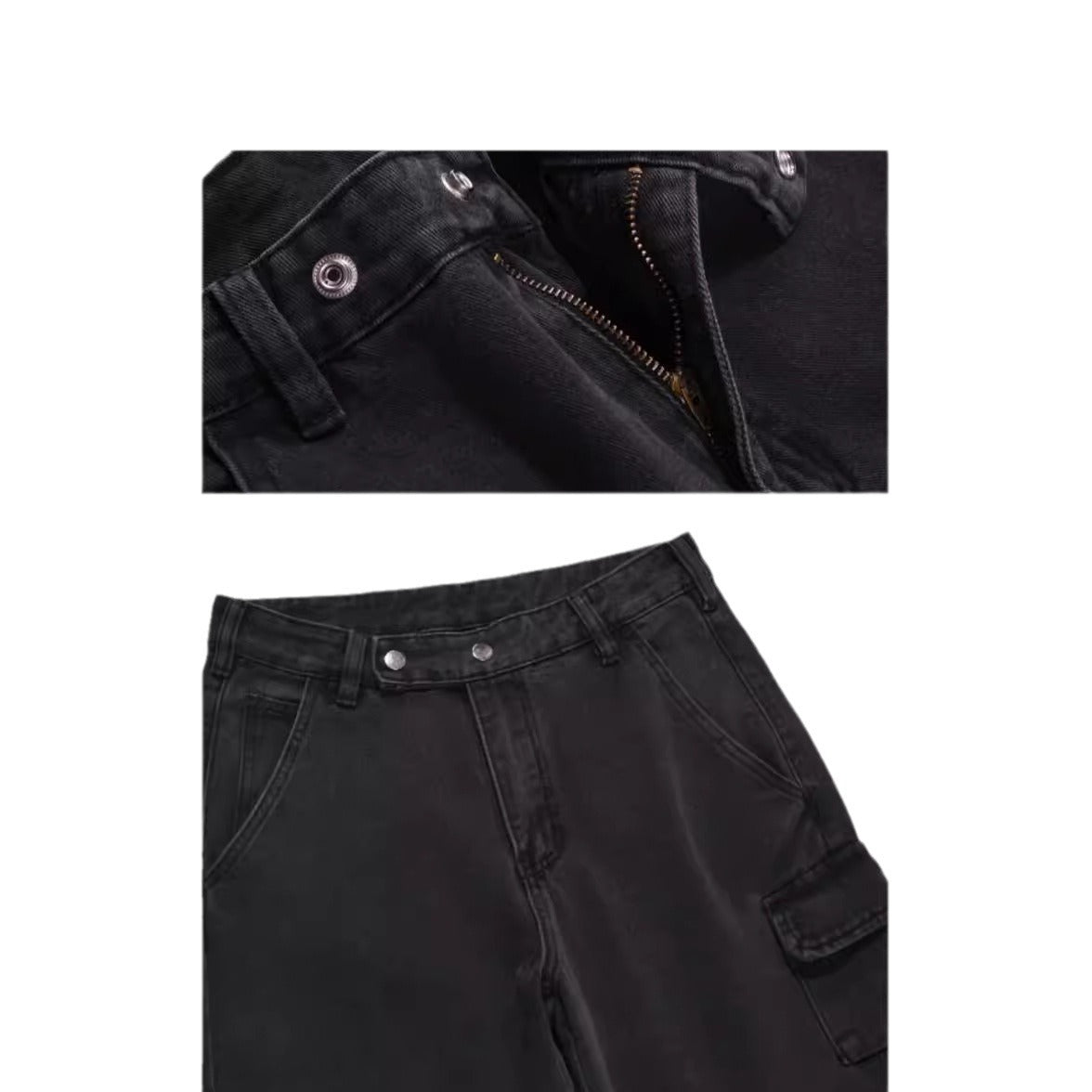 Damen Cargo-Hose Bequem Mit Seitentaschen Weite Passform