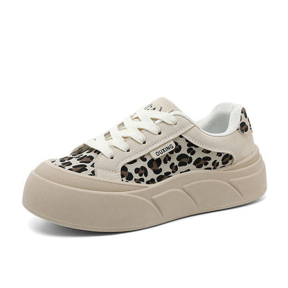 Damen Sneaker Leopardenmuster Chunky Bequem