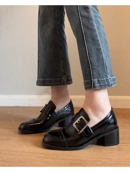Damen Schnürschuhe Elegant Schnalle Detail
