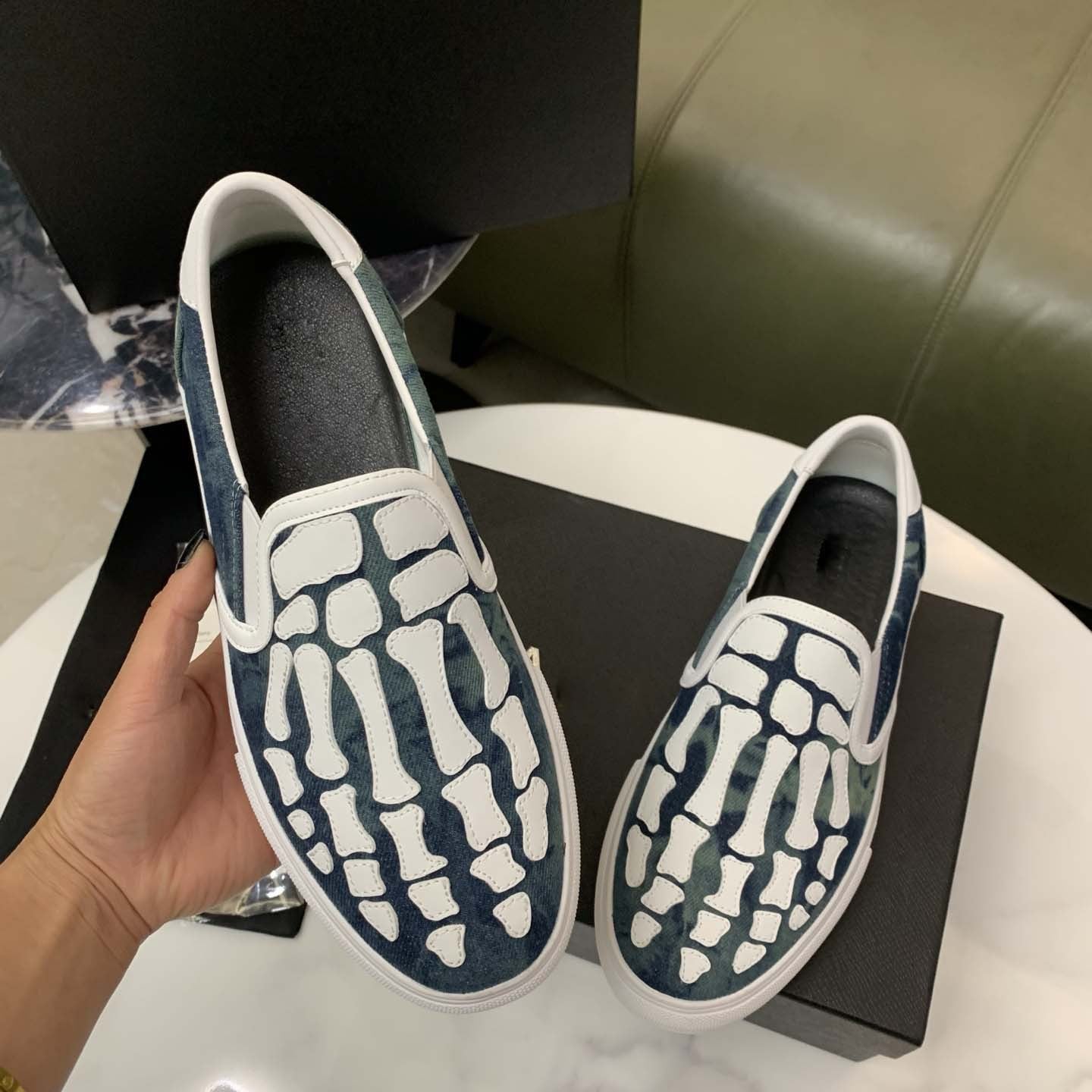 Damen Sneaker Slip-On Rutschfeste Weiche Sohle