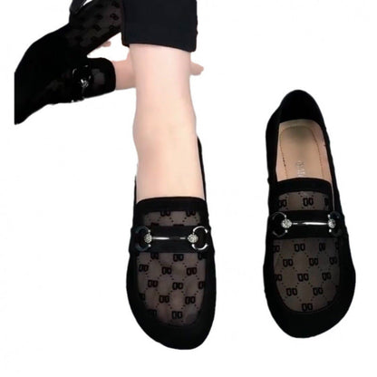 Damen Ballerinas Transparentes Mesh Elegant