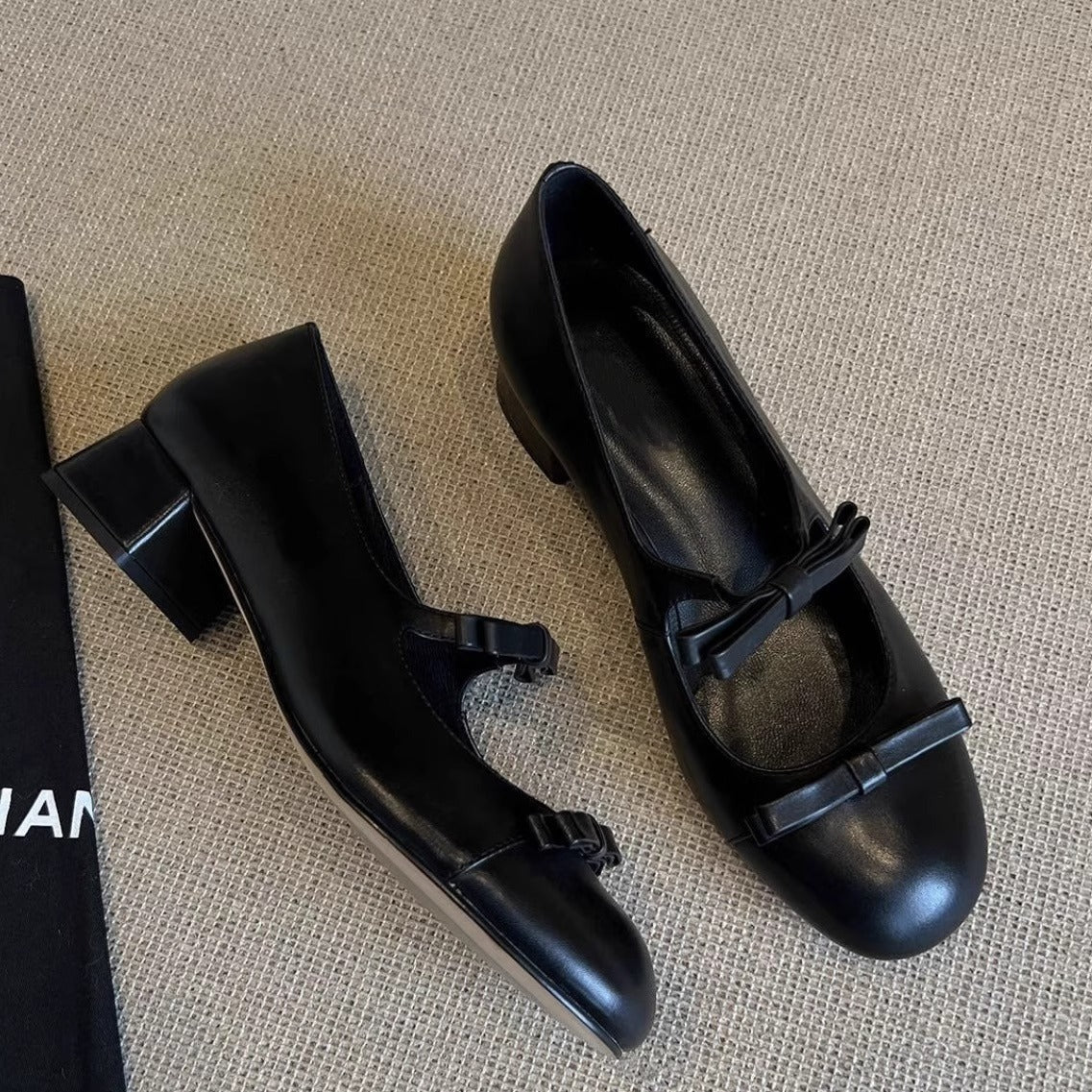 Damen Ballerinas Bequem Mit Schleifen Detail
