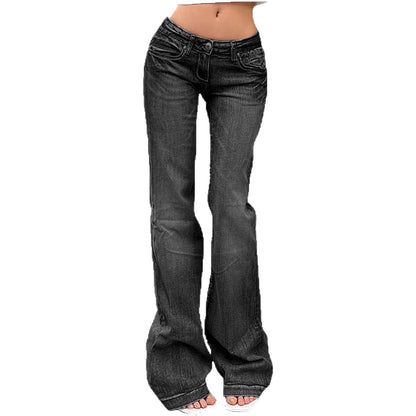 Damen Highwaist Jeans Stretch Bequem Flared