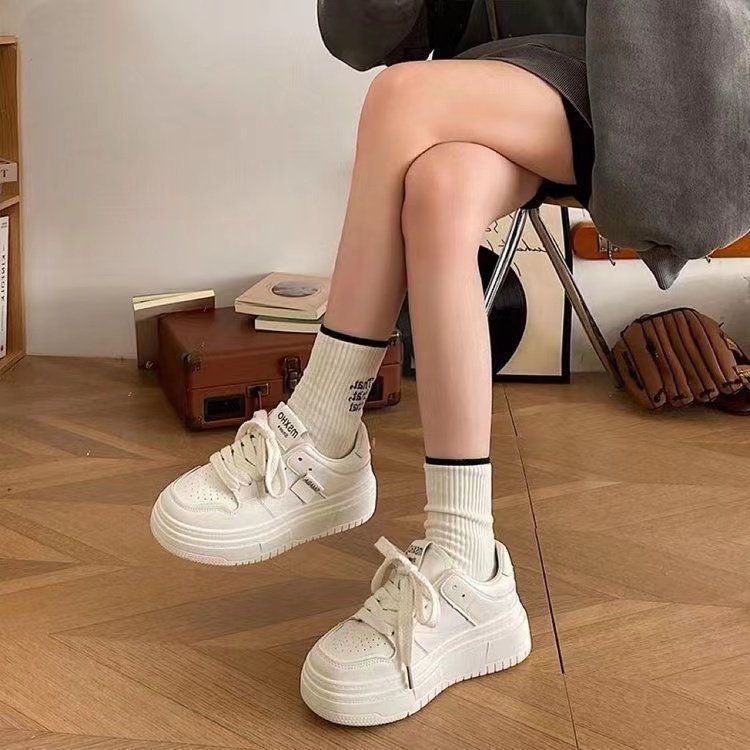 Damen Plattform Sneaker Komfortabel Sportlich