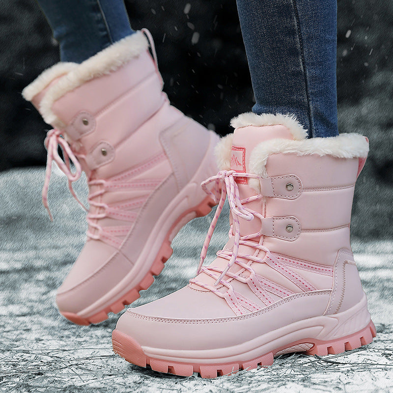 Damen Winterstiefel Gefüttert Warm Rutschfest Isolierend - Norvielle