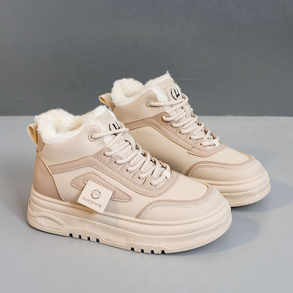 Damen High- Sneaker Warmfleece Innensohle Rutschfest