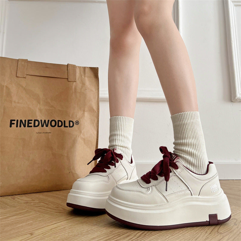 Damen Plateau Sneaker Komfortabel Ergonomisch